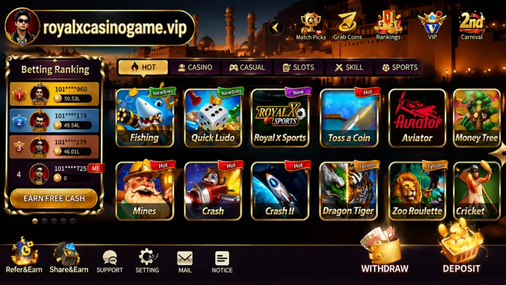 Royal X Casino game logo download